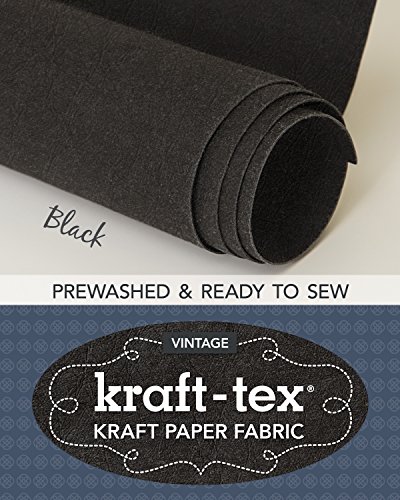 kraft-tex Roll Black Prewashed & Ready to Sew: Kraft Paper Fabric, 18.5â€ x 28.5" Roll (kraft-tex Vintage)