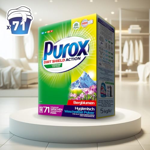 PUROX Universal Waschpulver 5 kg, 71 Waschladungen, für alle Textilien – Ansicht 2