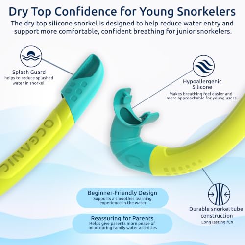 Oceanic Kids Snorkel Mask + Snorkel, Anti-Fog Junior 6-12 Fit miniatura 4