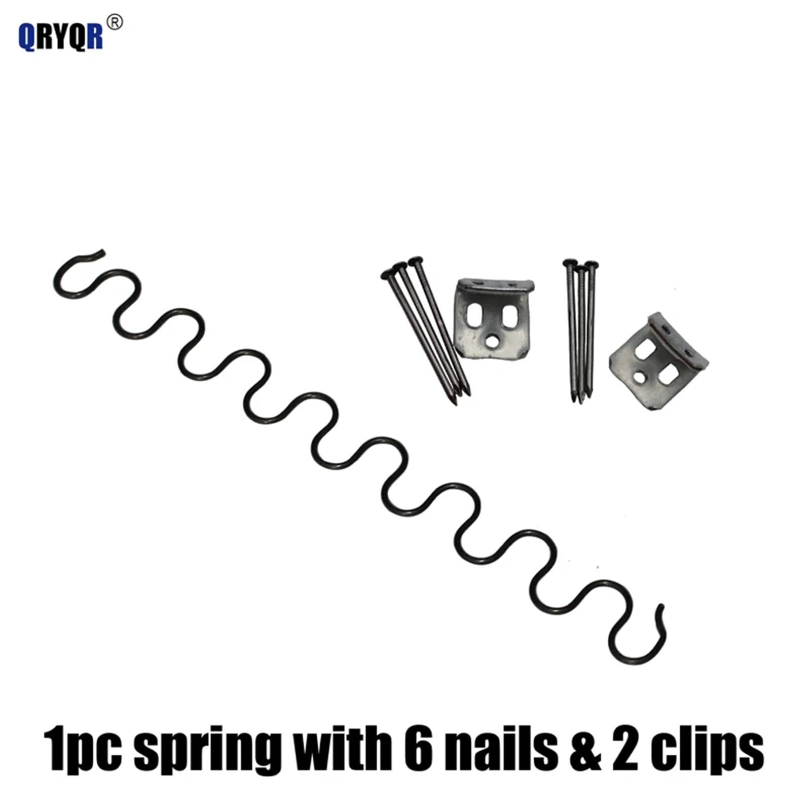 Lot de 2 pinces à ressort en zigzag pour canapé, chaise, ressorts serpentins, avec clips, 35/40/45/50/55/60/65/70/80 cm (45 cm)