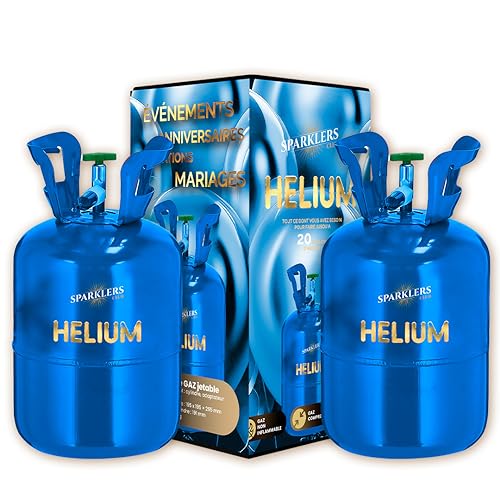 Set di 2 stazioni SPARKLERS CLUB® per 40 palloncini elio 99,9%, caramella usa e getta, ideale per compleanni, matrimoni e battesimi