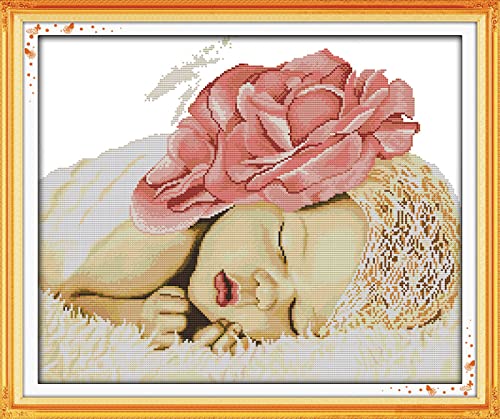 Point de croix broderie fleurs kit 11CT pour créer une décoration de chambre zen