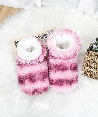 DICUIRD Womens Cozy&Warm Slipper Socks with Grippers-House Socks4