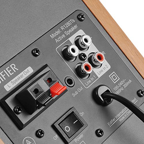 Edifier R1280Ts Bookshelf Speakers - Studio Monitor with Subwoofer Line Out