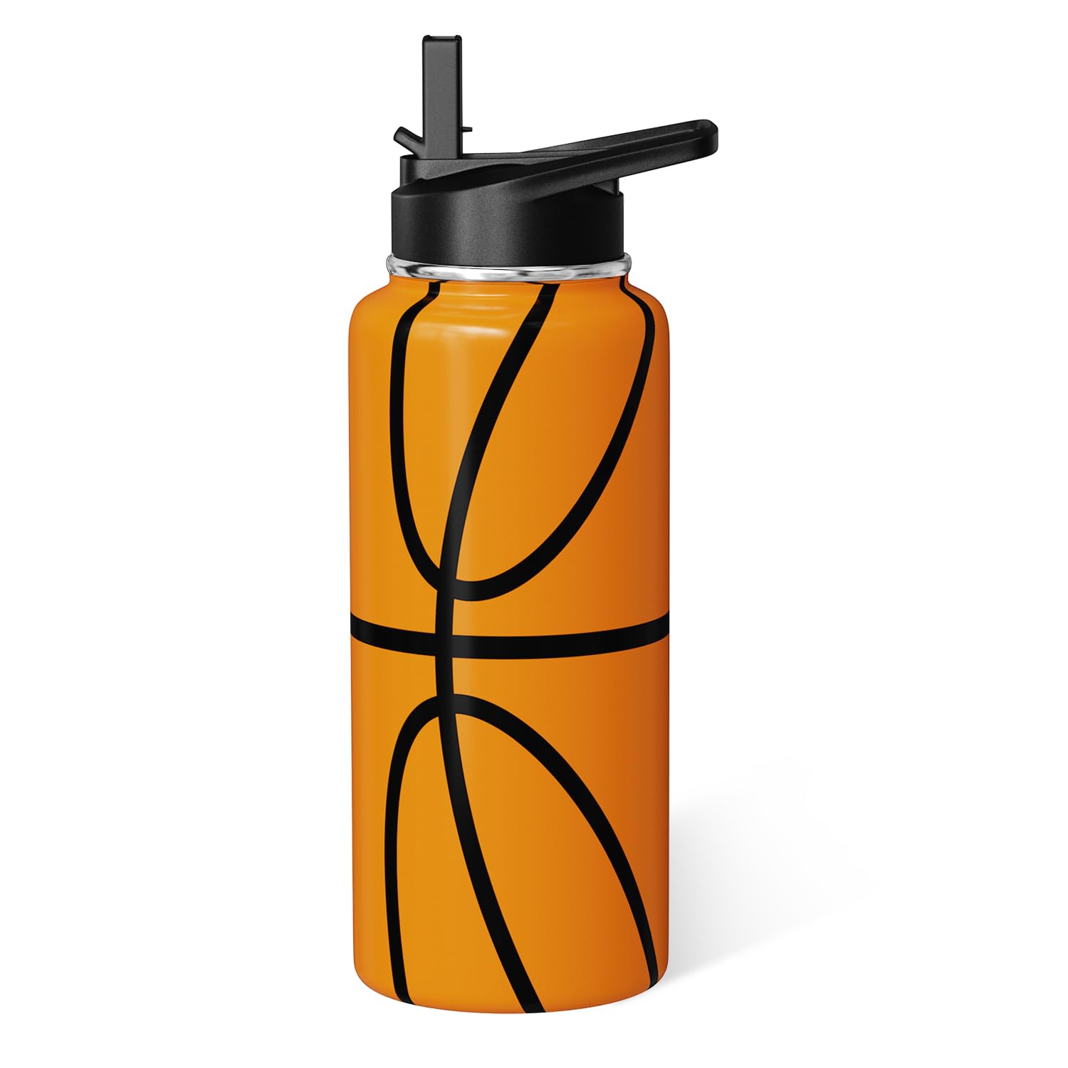 Hqhzaha 32 oz Insulated Basketball Water Bottle
