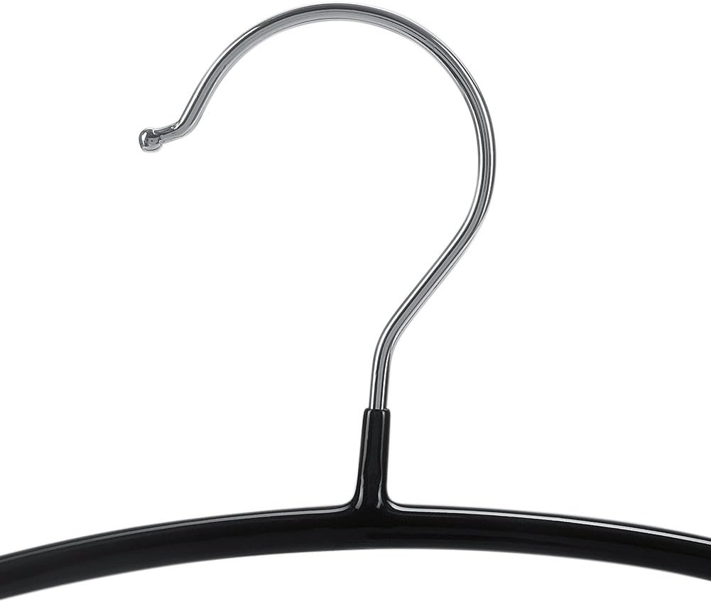 Tosnail 20 Pack Black Super Grippy Slip-Reducing Contour Shirt Hangers, Sweater Hangers, Dimple & Crease Free Hanger Solution - Black