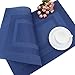 PIGCHCY Placemats,Washable Woven Vinyl Placemats for Dining Table,Easy to Clean Plastic Durable Placemats Set of 6 (18 x 12 inchesches, Navy Blue)