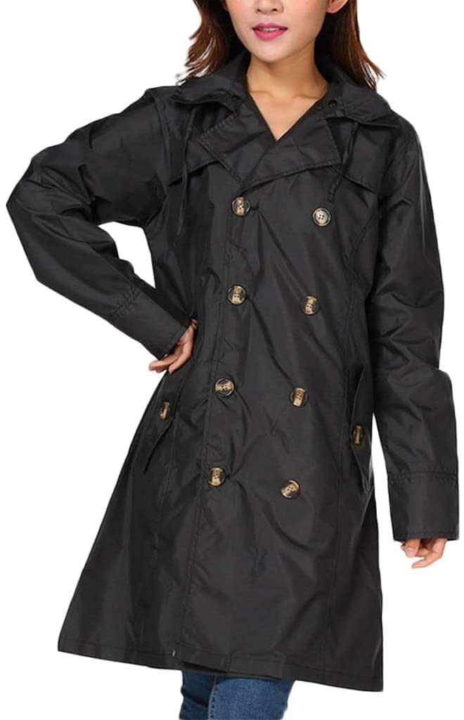 GerRit Poncho impermeable para mujer, ponchos de lluvia, chaqueta con mujer, poncho impermeable, ligero, reutilizable, para andar en bicicleta 7,31 (color: D) (C)