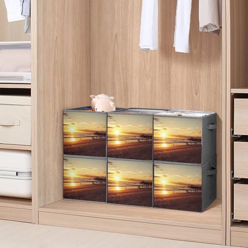 Boîtes de rangement pliables durables imprimées pour dressing - 8