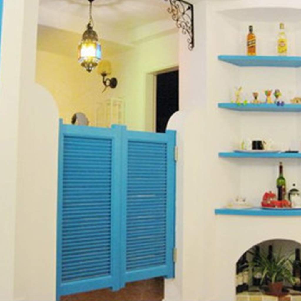 Wall-Mounted Table Cafe Swinging Doors, Solid Wood Saloon Door Bar Porch Entrance Gate Balcony Terrace Partition Decoration