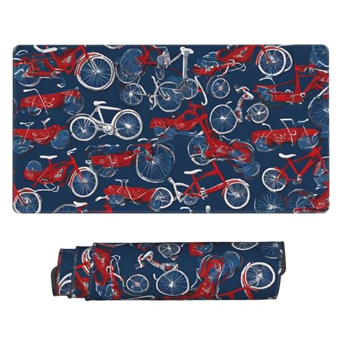 Tapis de souris long vélo pour grand bureau et ordinateur