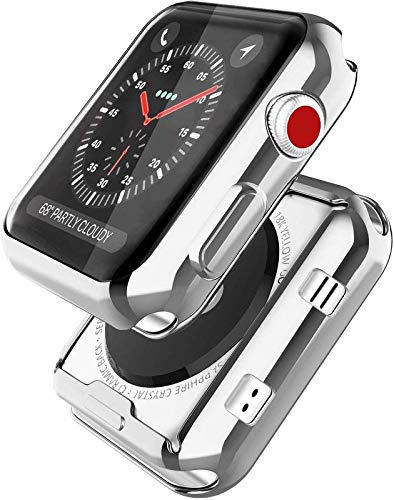 MXVOLT Compatible with Apple Watch 38MM Soft Flexible TPU Anti-Scratch Lightweight Full Cover Soft TPU Protective Iwatchr Case for iWatch Series 3 2 38mm Silver (B08PBNMJM8) Amazon Price History, Amazon Price Tracker