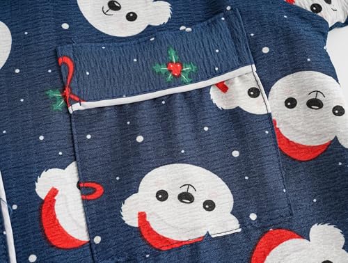 Image of Hupohoi Big Girls Button Down Pajama Set 3pcs Short Sleeve Long Pants with Shorts Crepe Wrinkled Fabric Sleepwear Nighty