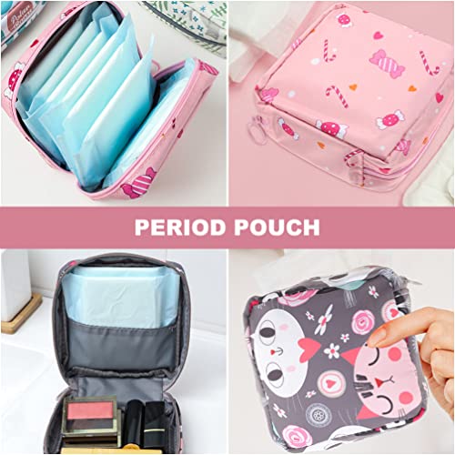 GLEAVI Bolsa menstrual, 2 peças, bolsa de armazenamento de guardanapo sanitário, bolsas portáteis co