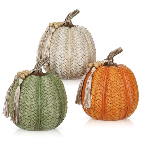 Hollyone resin pumpkins set