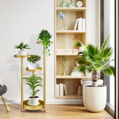 Matekxy Metal Plant Stand, 4-Tier with 4 Flower Pot Holders Indoor, Gold by Matekxy - Image 7