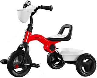 DYCIN folding trike Kids Tricycle, Foldable, Tricycle For 1 Year Old To 3 Year Olds，Boy/Girl Tricycle For Toddlers - Toddler Grows With Your Kids Boy Girl Outdoor Toy (Color : Red)