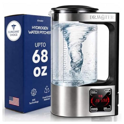 HydroPitcher | 68 Oz Hydrogen Water Pitcher - BPA Free Rich Hydrogen Water Generator - Electrolysis Jug with SPE/PEM Technology Hydrogen Water Machine | Chlorine Free Large Hydrogen Water Bottle