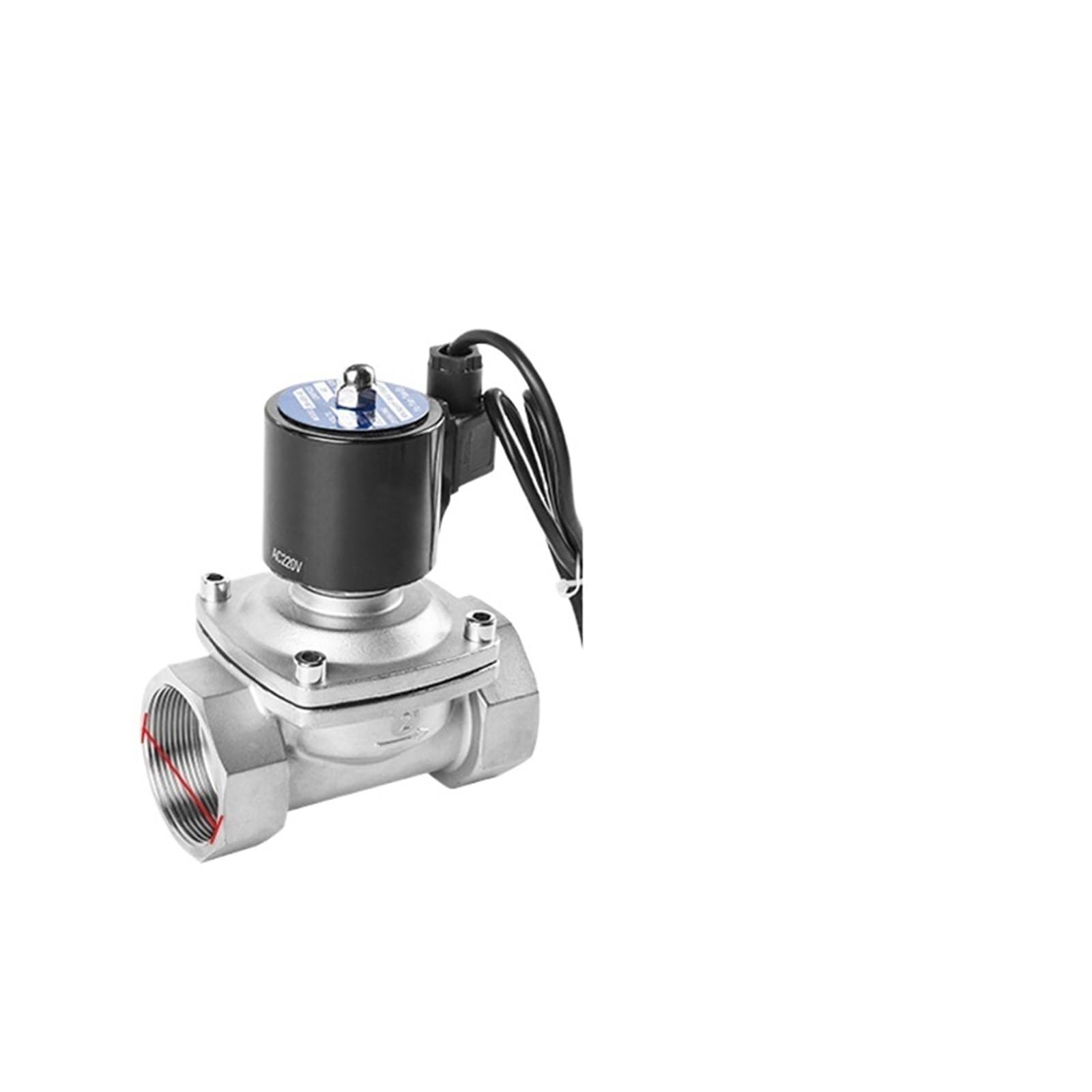 Uyqukggpsn Dn50 2" Stainless Steel Underwater Solenoid Valve Normally Closed Electric Control Water Valve 220V 24V 12V(24Vac_normally Closed)
