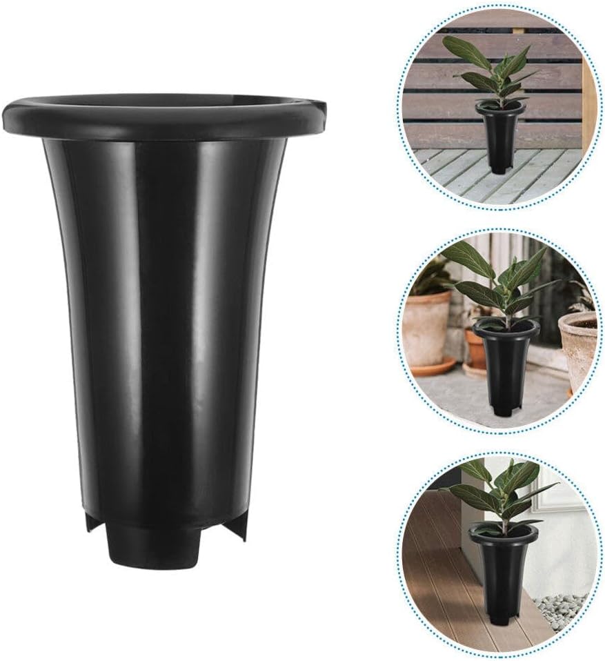 Mipcase Tall Tree Pots, Plastic Deep Nursery Pot Orchid Pot with Drainage Holes Tall Flower Plant Container Pots for Tree Tomato Greenhouse Garden 10pcs 24.9cm