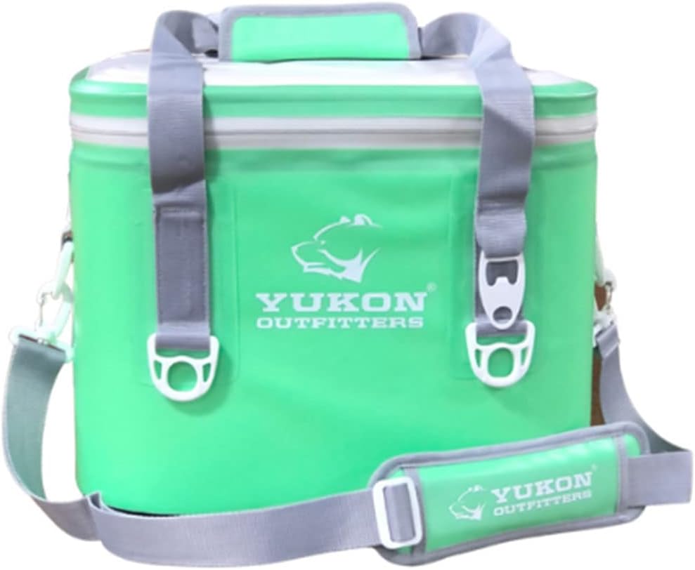 Yukon Outfitters 30 Can Tech Cooler Bag, 54-Liter Durable TRU Welded Leakproof Insulated Outdoor Camping Boating Meal & Drink Lunchbox w/Airtight Zippers, Padded Carry Handle & Shoulder Strap