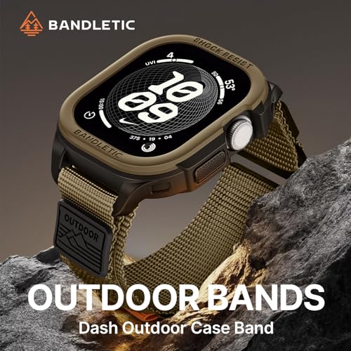 Image of Bandletic Rugged Case with Band Compatible with Apple Watch 49mm(Ultra 3 /2 /1),46mm(Series 11 /10), 45mm(Seriess 9 /8 /7),44mm(SE3 /SE2 /SE /6 /5 /4), Protective Cover Sport Accessories for iWatch Men