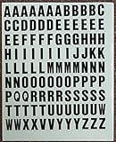 Stick on Vinyl Lettering, Letters, Self Adhesive 1 INCH LETTERS ONLY, Individual Stickers, (Black on White)