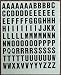 Stick on Vinyl Lettering, Letters, Self Adhesive 1 INCH LETTERS ONLY, Individual Stickers, (Black on White)