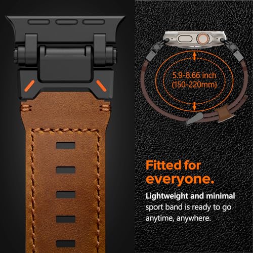 Image of KADES Rugged TPU Sport Band for Apple Watch Ultra 3 /2 /1 49mm, Metal Connectors for Apple Watch Series 11 /10 /SE3 46mm Series 9 /8 /SE2 /7 /6 /SE /5 /4 /3 /2 /1 45mm /44mm /42mm