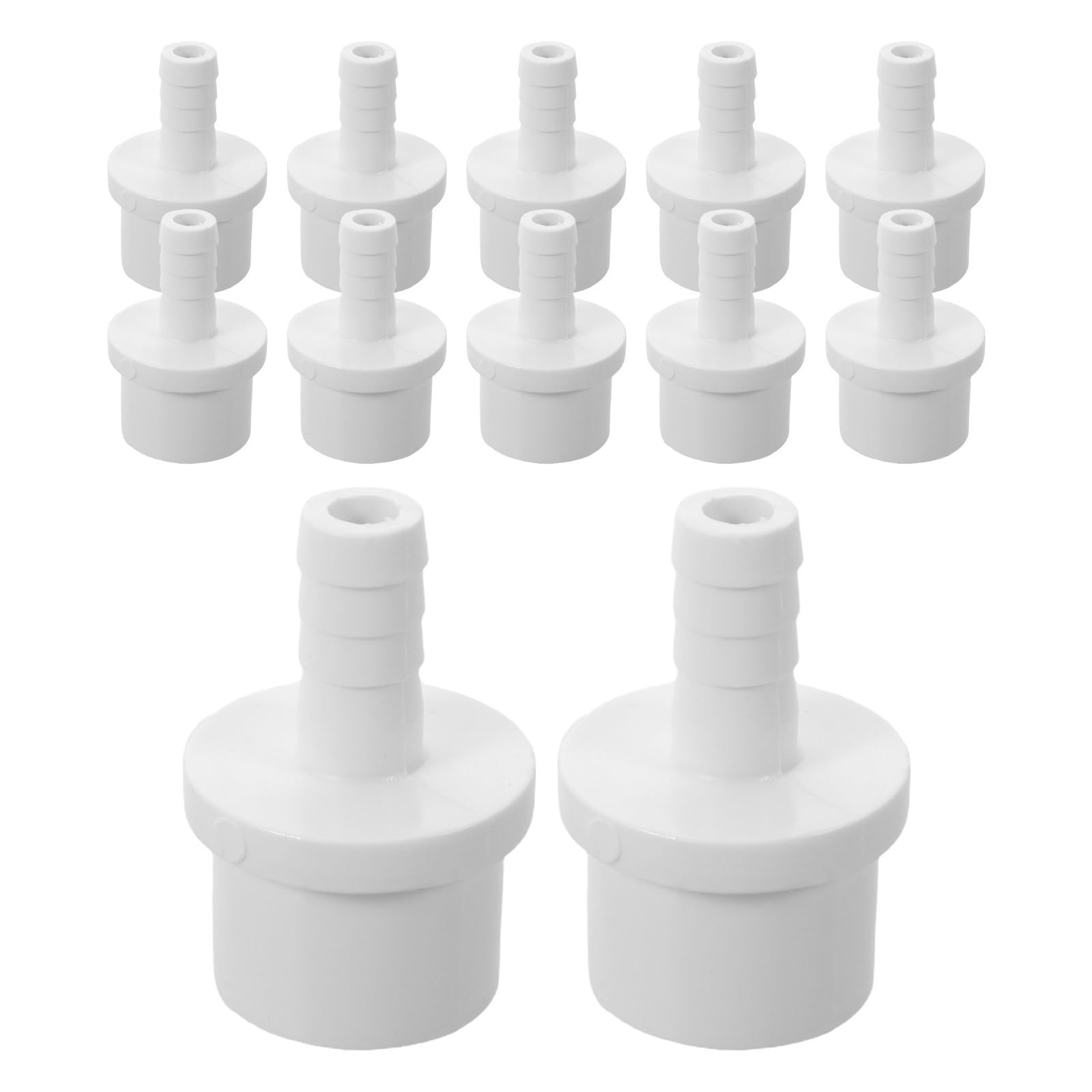 100 Stück Pvc Aquarium Schlauchadapter mit Verbesserter Dichtungsfunktion und Schnellverschluss Weiß Passend für Fischbecken und Aquariumschläuche zur Einfachen Wartung