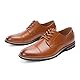 Cusolemore Männer Business Halbschuhe Anzugschuhe Herren Oxford, Wingtip Prinz Herren Schnürschuhe, TPR-Sohle Brown 44.5