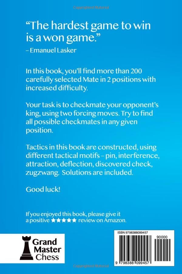 Miniatura 2 de Chess Tactics for Kids Mate in 2 Expert Edition 200 Harder Exercises for Stronger Children (Chess Puzzles for Training and Improvement) (Tactics for