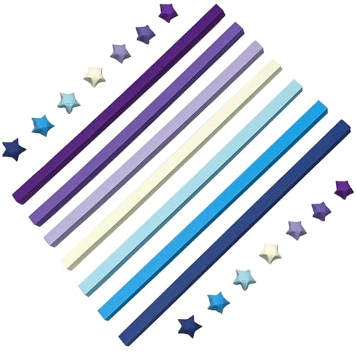 Origami Stars Paper 540 Sheets Star Origami Paper 7 Colors Decorative Arts Supplies for DIY Crafts