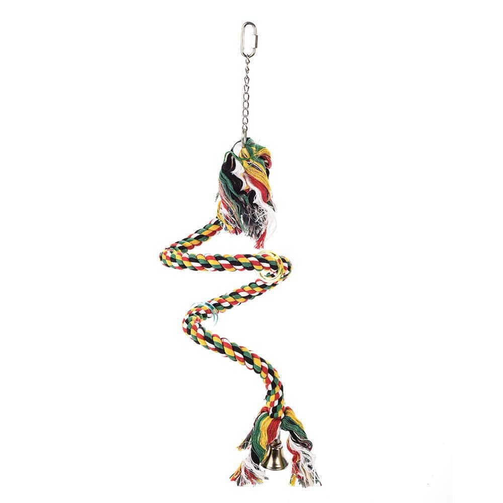 Perchoir en spirale en coton pour perroquet Boing S coin jeu