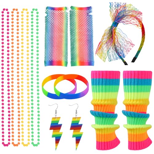 FRIUSATE 80s Fancy Dress Costumes Accessories