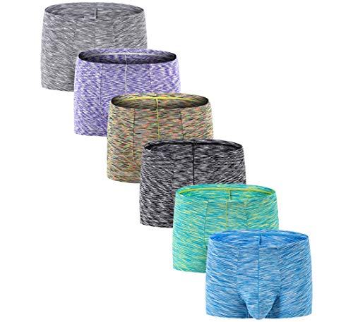 Men's No Ride up Boxer Briefs Underwear Trunks with Pouch