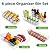 Greenco Refrigerator Organizers and Storage - Clear Fridge Organizer Bins Set, Shatterproof Plastic with Easy-Grip Handles, Stackable Kitchen Organization Solution for Home and RV - Set of 6