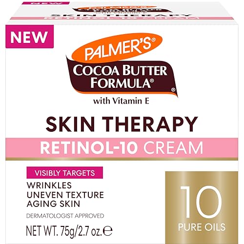 Palmer's Cocoa Butter Formula Face Cream, Skin Therapy Retinol-10 Moisturizer, 2.7 Oz, Vitamin E & Hyaluronic Acid, Helps Reduce Fine Lines & Uneven Skin Tone, 48Hr Moisture, Dermatologist Approved
