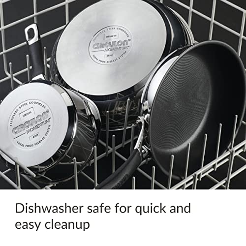 Circulon Momentum Stainless Steel Nonstick Dish/Casserole Pan With Lid, 4 Quart, Silver #TOP3