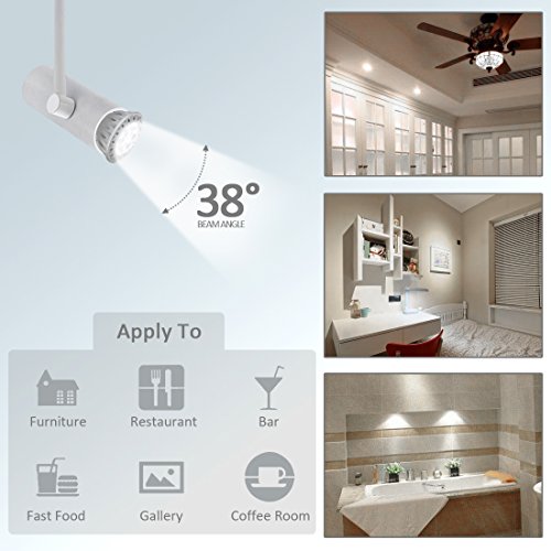 AGOTD 10 x 3W GU4 MR11 Bombilla LED Lámpara 12V, Mini Spot luz, 35 mm de Diámetro,Reemplazo 20 W 25w 30w 35W Lámpara Halógeno, 12V DC AC, 38 Ángulo, 250LM, Blanco Frío 6000K