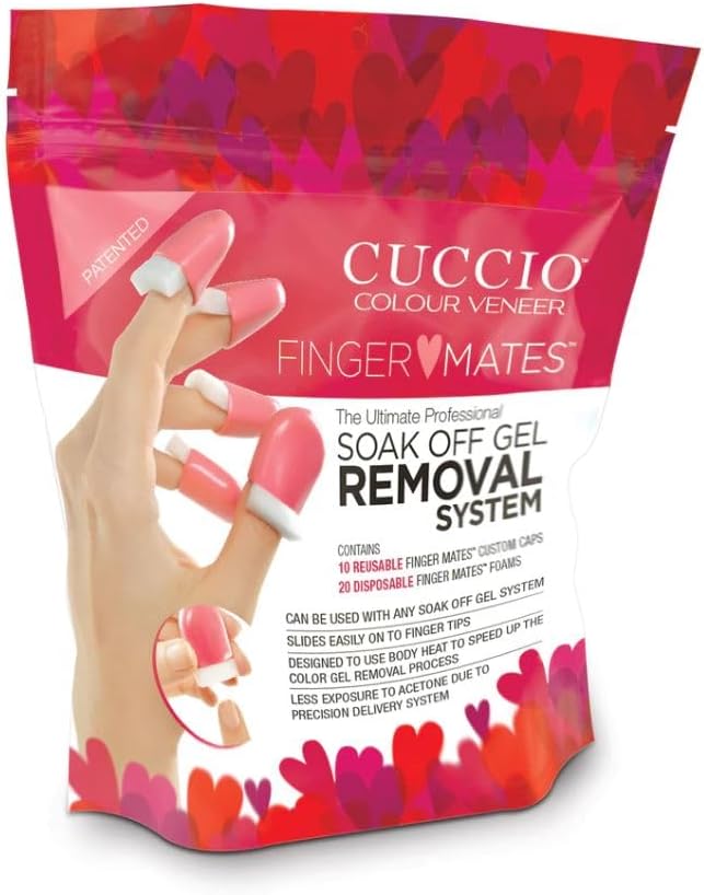Amazon.com : Cuccio Finger Mates Soak Off Gel Removal System - Reusable ...
