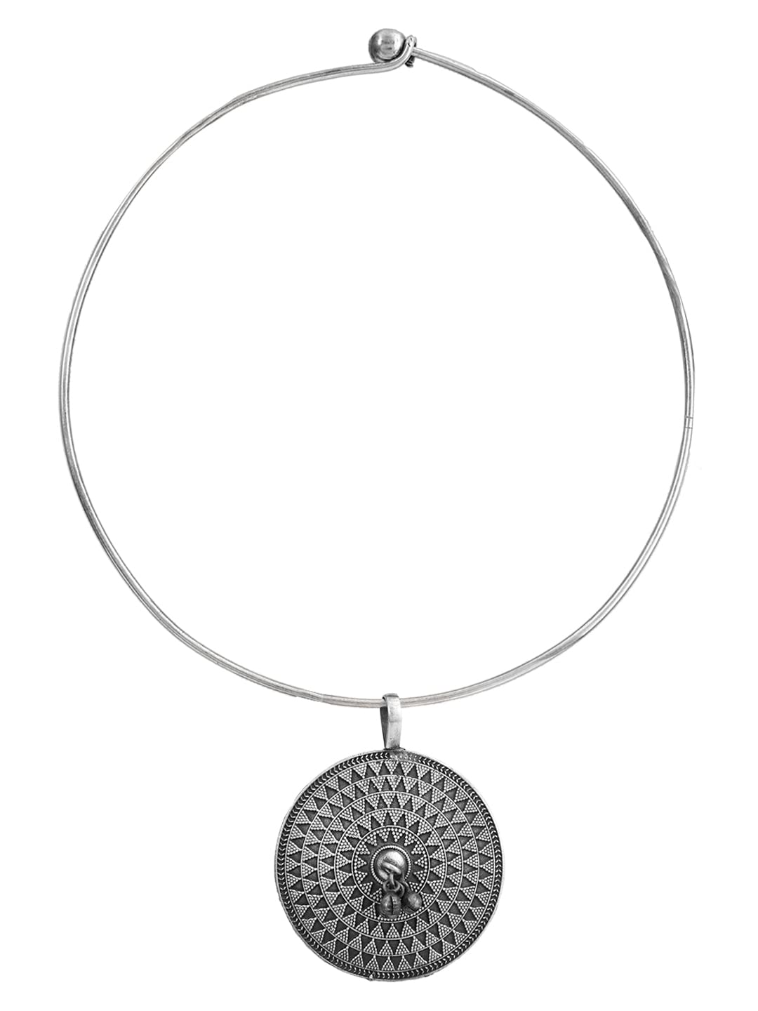 VENI Oxidised Round Ghungru Hasli Choker Necklace for Women Girls (B0C5DYGS3P) Amazon Price History, Amazon Price Tracker