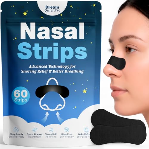 Nasal Strips for Snoring & Breathing, Reduces Nasal Congestion for Less Snoring and Better Sleep,...