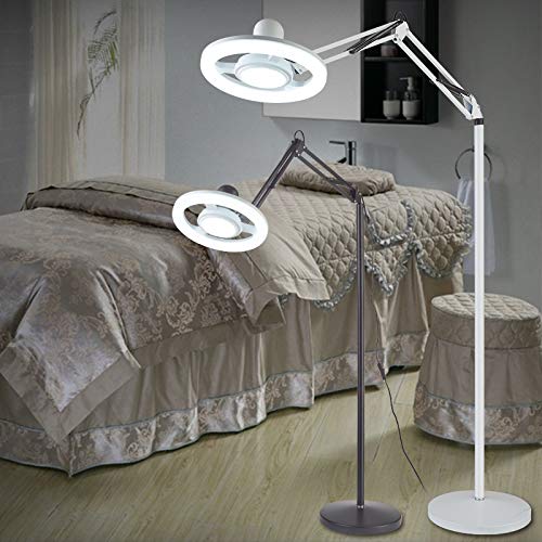 Preisvergleich Produktbild Dcadecos LED bodenstehende Beauty Tattoo Lampe Verstellbarer Schwenkarm Weicher Augenschutz Geeignet für Schönheitssalons Tattoo Shops Nail Shops White-38W