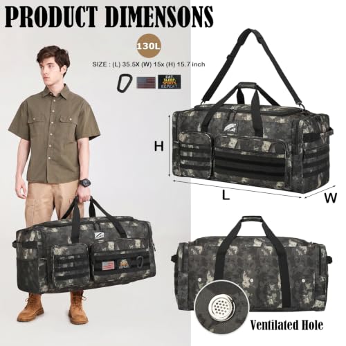 Image of 130L Extra Large Duffle Bag for Men, Heavy Duty Large Duffle Bag for Travel