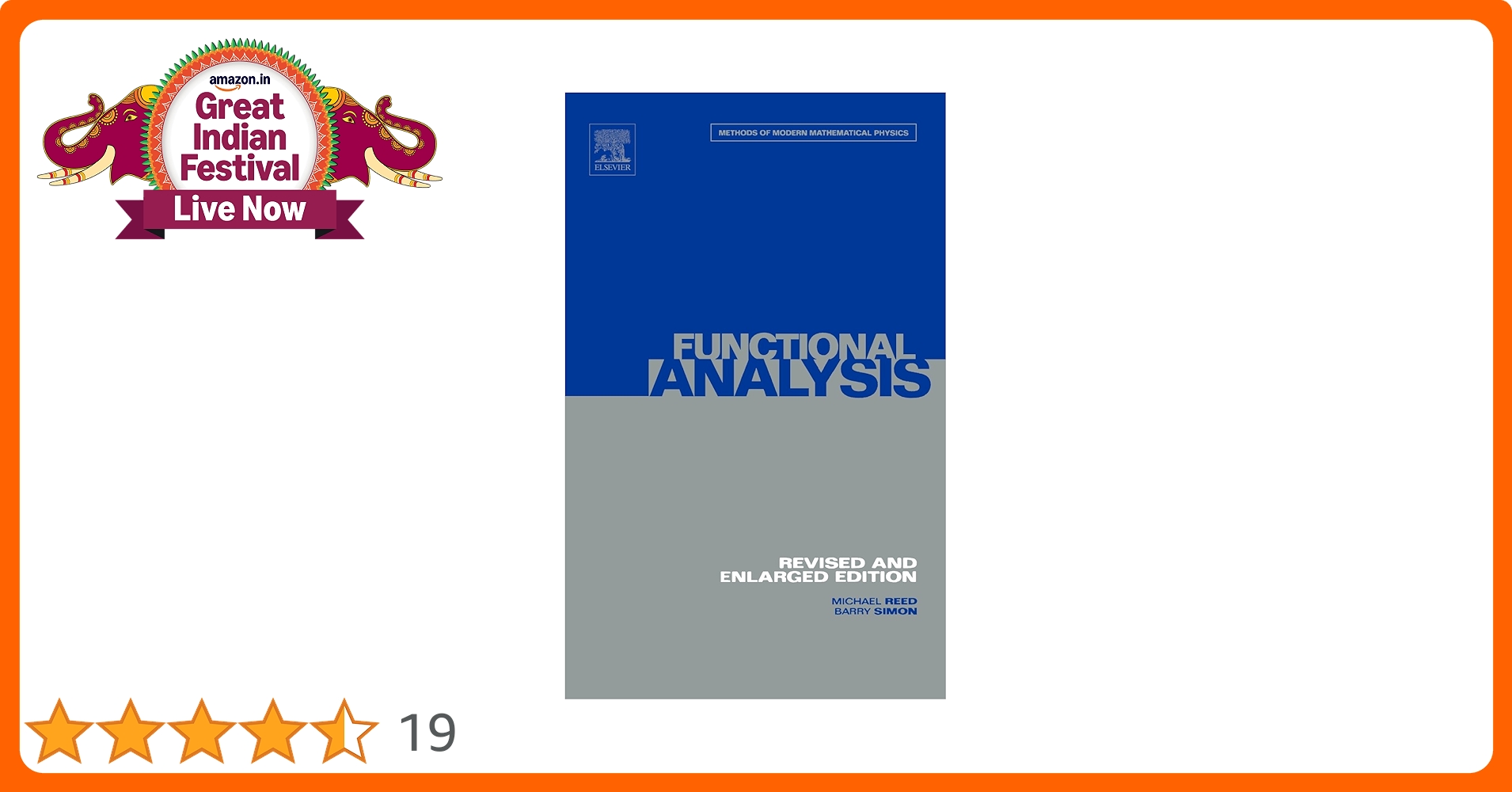 I: Functional Analysis， Volume 1 (Methods of Modern Mathematical Physics) Functional Analysis (Methods of Modern Mathematical Physics