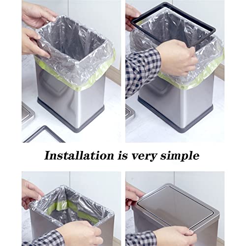 Bote de basura de acero inoxidable con tapa 10L/15L miniatura 4