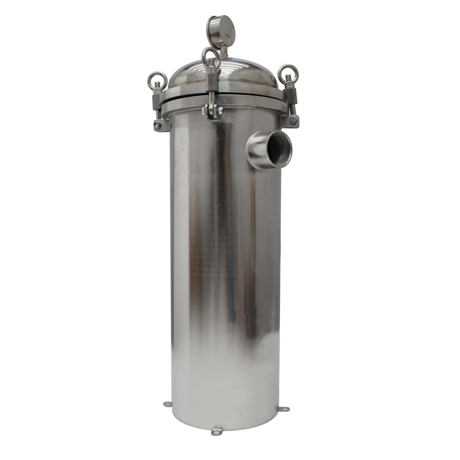 PreAsion #1 Bag Filter Corrosion-Resistant 304 Stainless Steel Solid-Liquid Separation Tool 145PSI Industrial Sock Filter 1.5" Fnpt in/Out Bag Water