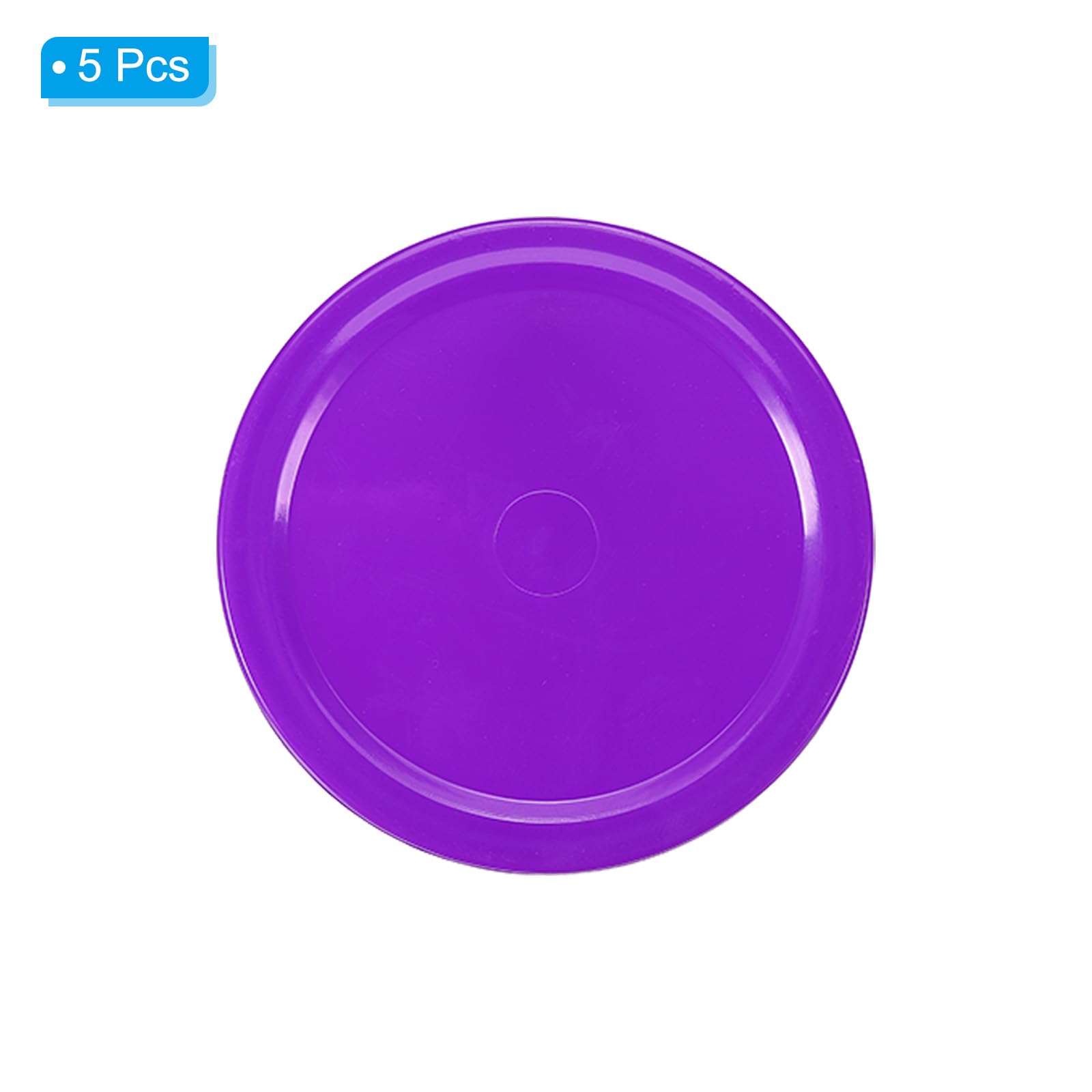 PATIKIL Air Hockey Pucks 2.5 Inch, 5Pcs Air Hockey Heavy Replacement Pucks for Game Tables Equipment Accessories Purple - Image 3