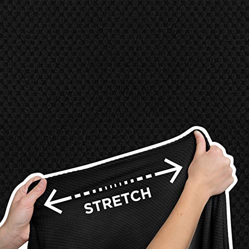 Maytex Pixel Ultra Soft Stretch Loveseat Couch Furniture Cover Slipcover, 2-Piece, Black #TOP4